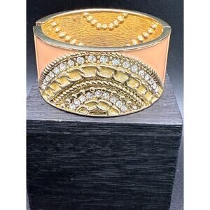 Beautiful Blig and Beige Enane Clamper Bangle